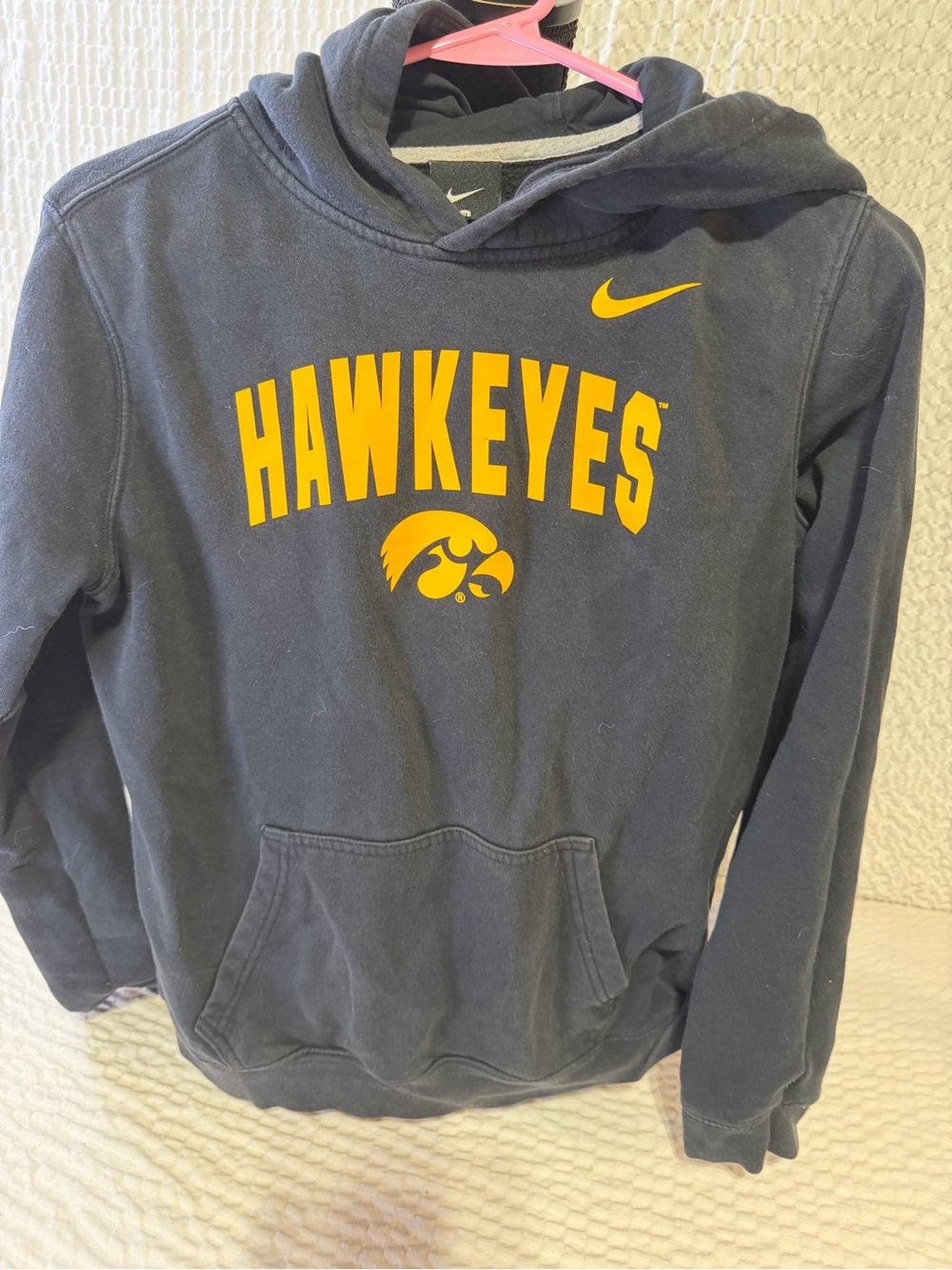 Nike Black Pullover Hoodie with White Swoosh